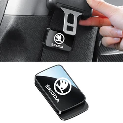1PCS Magnetic Car Seat Belt Holder Stabilizer For Skoda Octavia 2 3 Superb Rapid Kodiaq Fabia Roomster Auto Interior Accessories