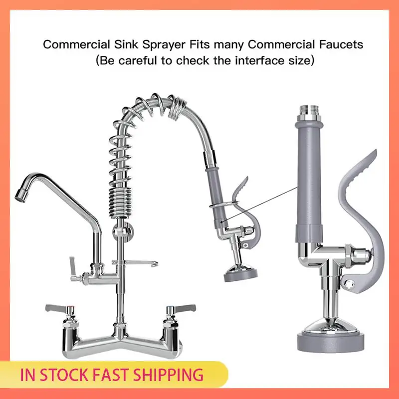 

AA05 2X Sink Sprayer, Pre Rinse Sprayer For Commercial Kitchen Sink Faucets, 1.42 GPM Sprayer Valve Dish Sprayer Nozzle