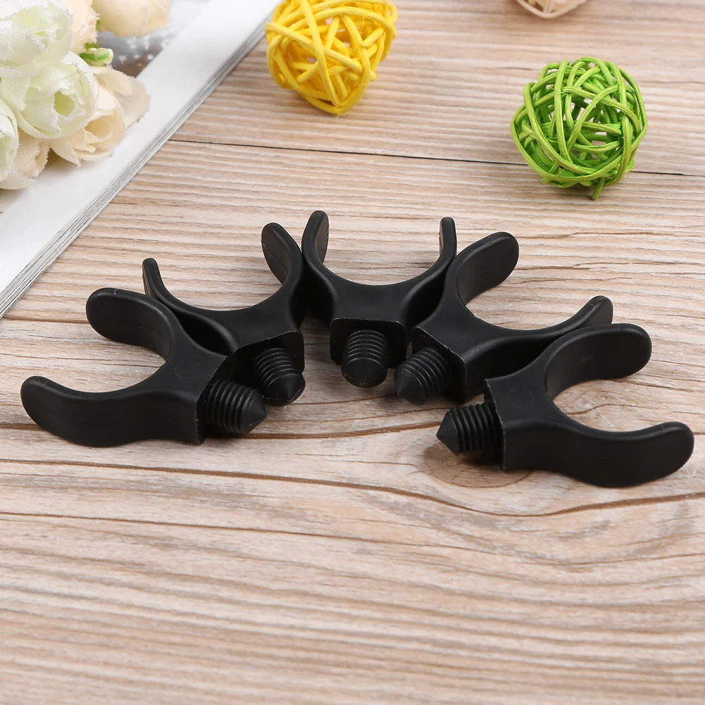 5 teile/satz M3/8 "Nylon Kunststoff Angelrute Halter Teleskop Angelrute Unterstützung Stehen Kopf Karpfen Schwarz U form Halter Tackle-Tool