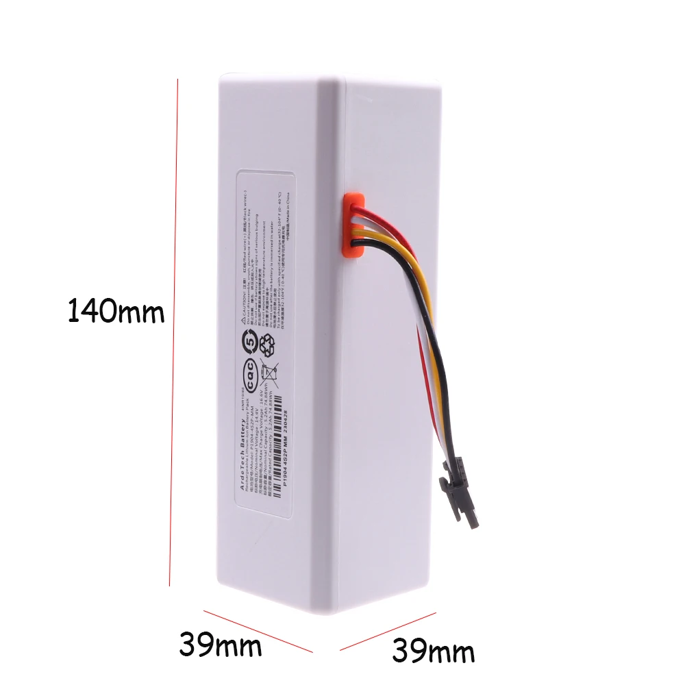 Original 14.4V 5200mAh 12800mAh Battery For Xiaomi Mijia 1C STYTJ01ZHM Robot Vacuum Mop Cleaner Accessories Parts