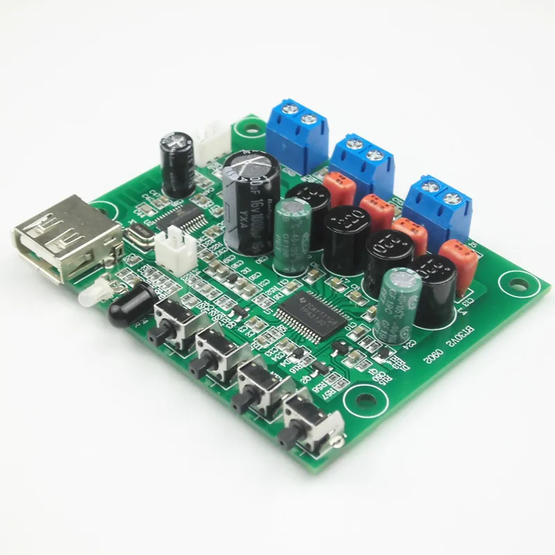 Dc12v tpa3130 15w * 2 2.0 canais estéreo bluetooth amplificador de áudio placa aux u disco lossless reprodução controle remoto