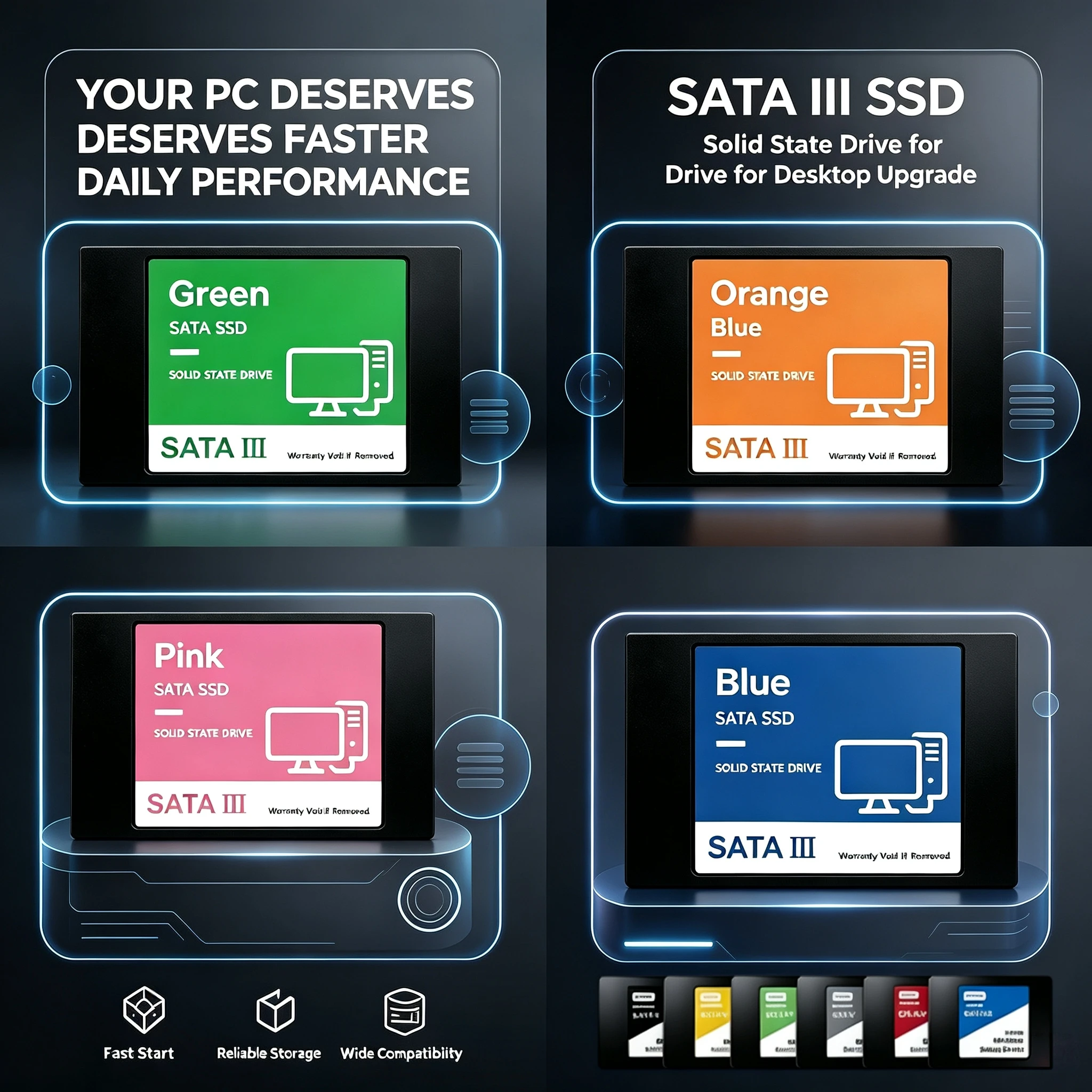Solid State Disk External SSD Hard Drive 25 Inch SATA3 2TB 4TB 1TB for Portable Computer Micro Desktop Fast Speed