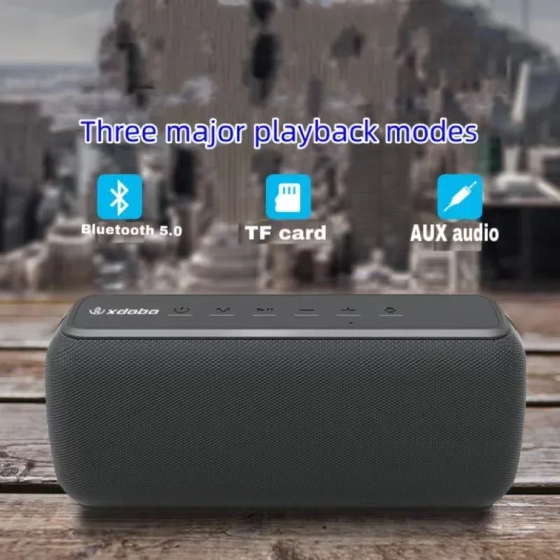 Xdobo X8 60W Portable Bluetooth-Compatible Speakers 6600mAh Bass Sound Box Wireless Waterproof TWS Boombox