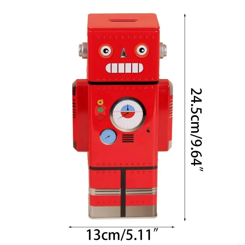 Q39B Robot Coin Box Cartoon Money Jar Saving Cash for Kids Adults Boys Girls Christmas Birthday New Year's Day Gift