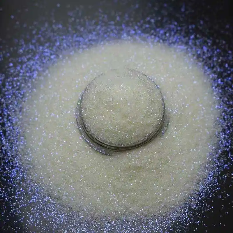 100g Bulk Flashy Iridescent Glitter Powder Artistic Coating for Walls Decoration White Shiny Nail Polish DIY Flowing Sand Crafts