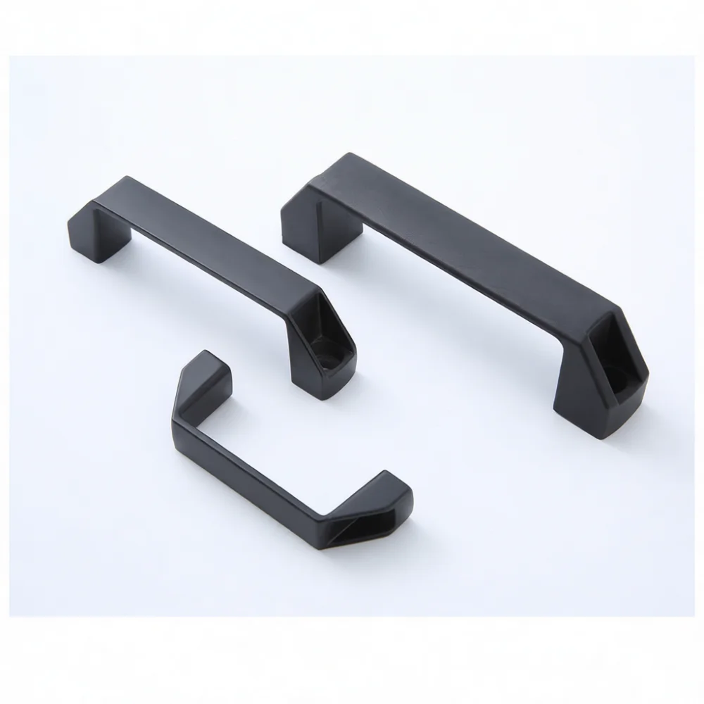 LS522 Furniture Aluminum Alloy Handle Industrial Machinery Cabinet Door Grip Thickened Nylon Tool Box Pull Handle Modern Style