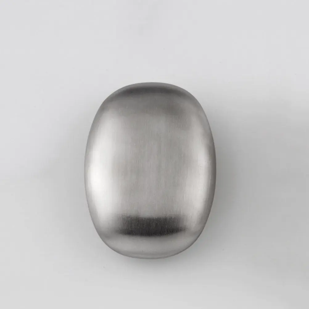 Metal Stainless Steel Soap Bar Oval Shape Odor for Strong Food Smells Garlic Onion Deodorizer Reusable