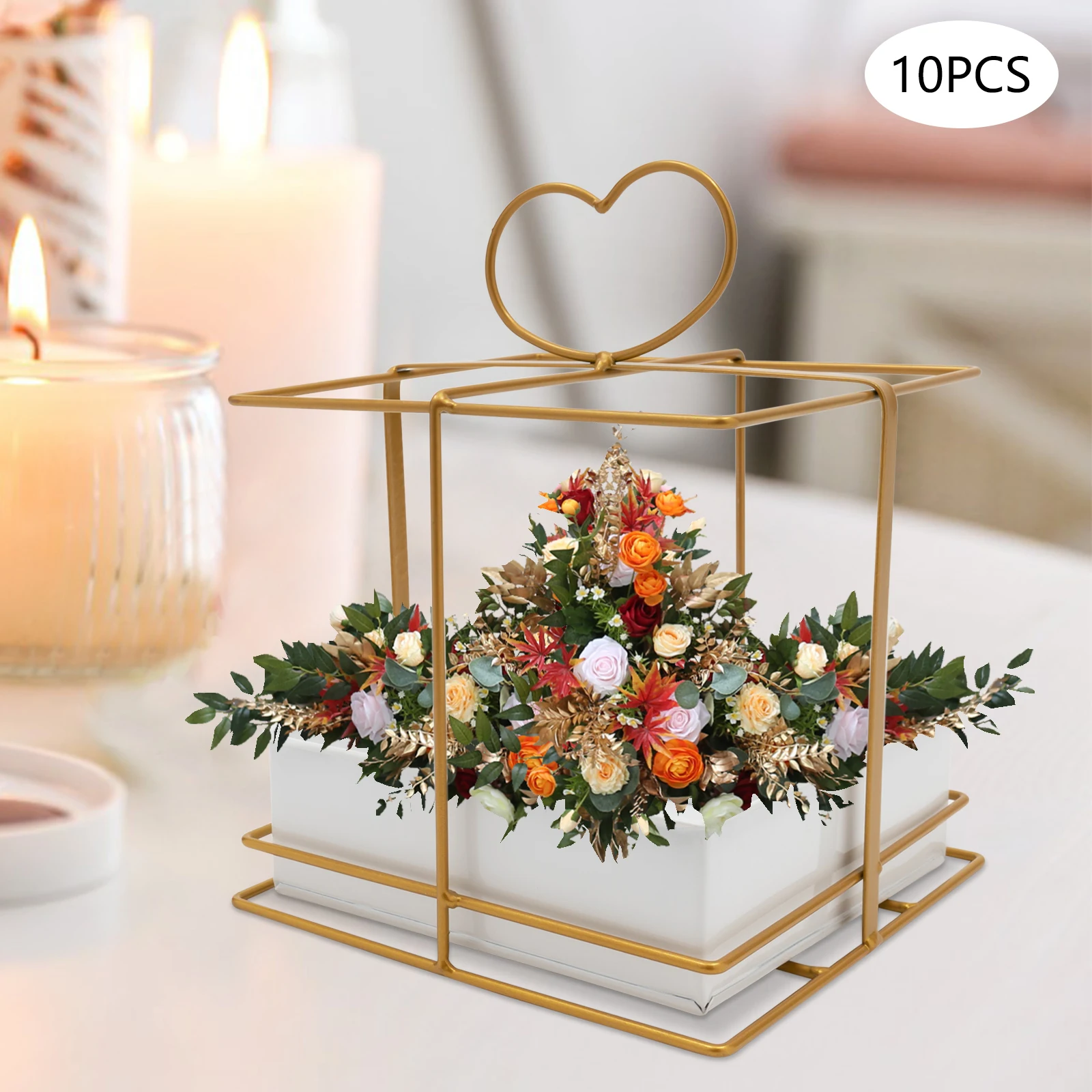 

Gold Vases for Centerpieces Wedding 10 Pcs Metal Gold Centerpiece Elegant Wedding Centerpieces for Tables Weddings Party Decor