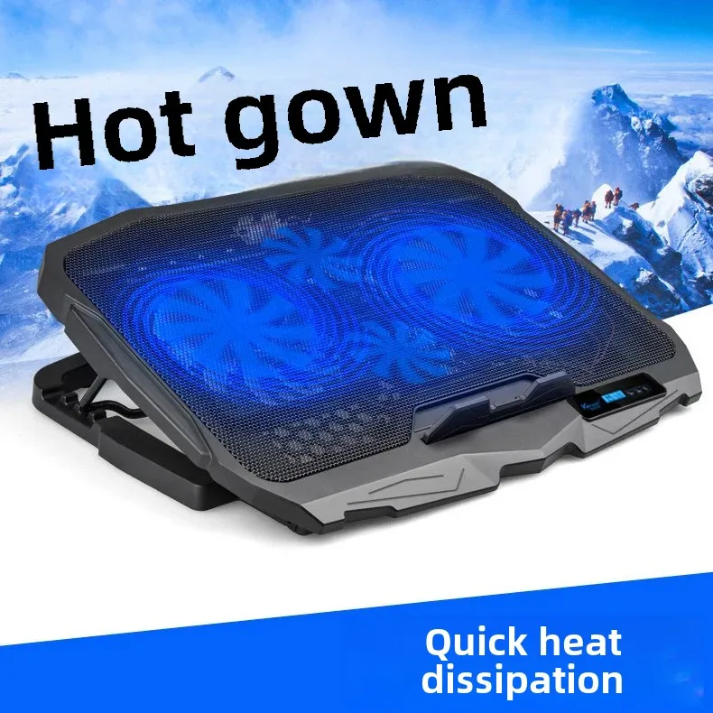 Adjustable Fan Speed Notebook Cooler Stand for Laptops 13/14/15.6 Inch Size Heat Dissipation Base with Built-In Fans