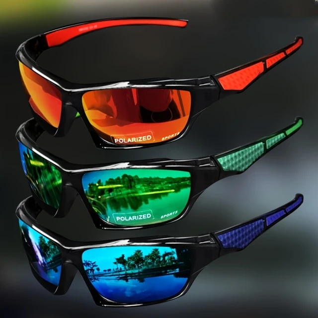 1/3PCS Sportowe okulary przeciwsłoneczne z polaryzacją dla mężczyzn Lekkie okulary przeciwsłoneczne dla mężczyzn do jazdy na rowerze Modne lustrzane okulary przeciwsłoneczne