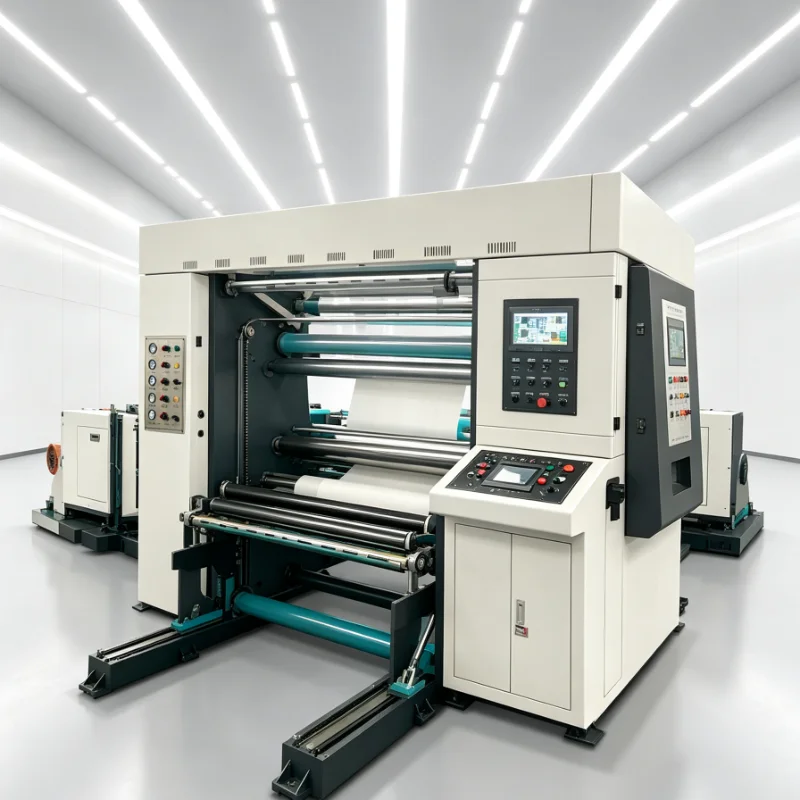 Multi Function Slitting Rewinding Machine For Release Liner Membrane Printed Craft Paper OPP Film Tool