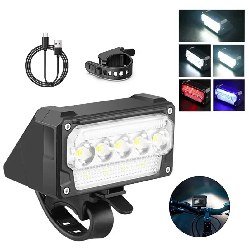 NALFI-Road Bike Front Light Intelligent Light Sensing Rechargeable Bicycle Headlights Bike Flashlight Bicycle Part