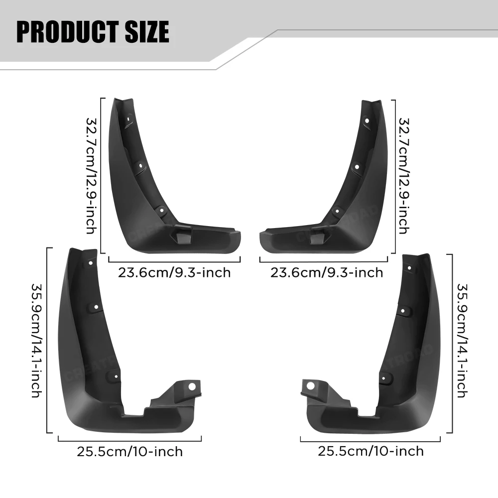 Custom Fit 4PCS Mud Flaps for Renault Koleos 2008 2009 2010 2011 2012 2013 2014 2015 2016 No Drilling Splash Guards Fender