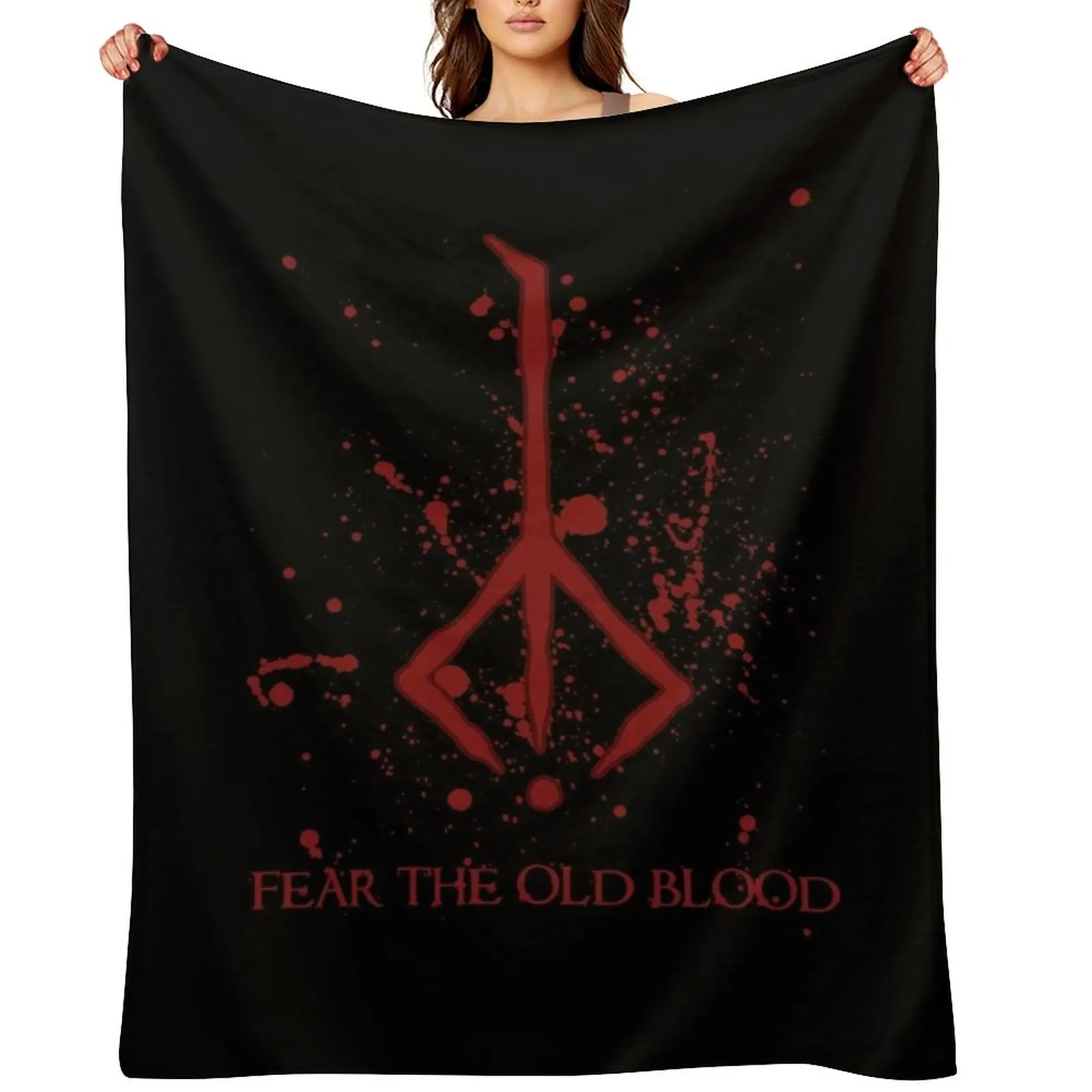 

Hunter Symbol - Bloodborne Caryll Rune Throw Blanket valentine gift ideas Furrys Hair Thin Blankets