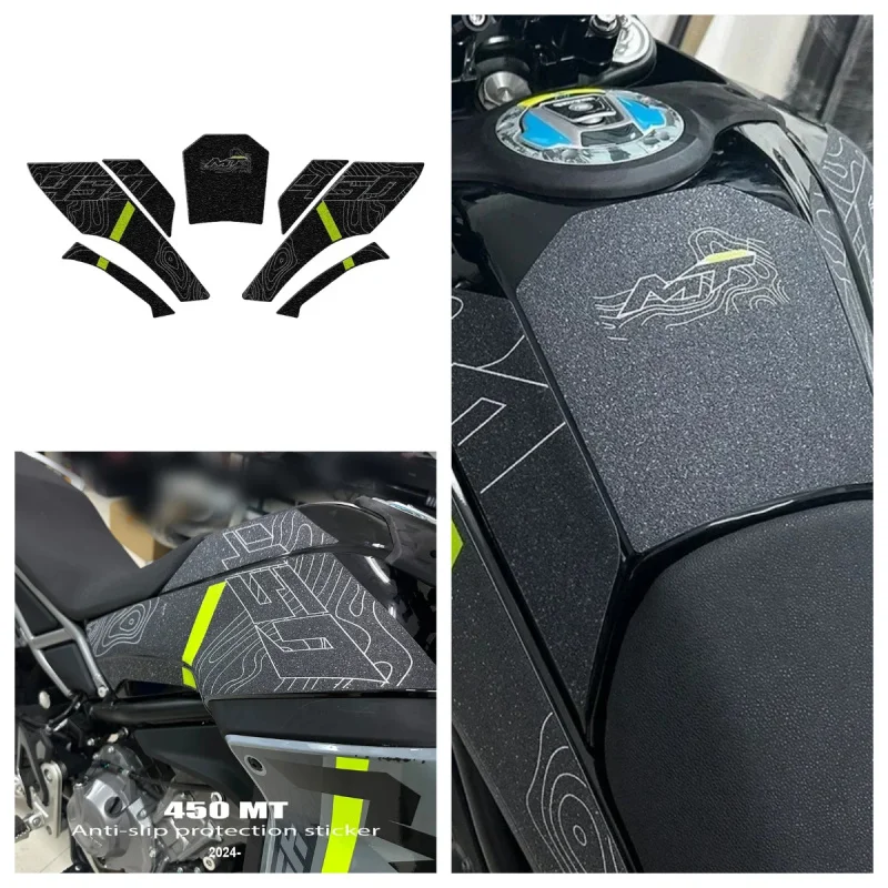 Naklejka ochronna na zbiornik motocykla CFMOTO 450MT MT450 CF 450 MT 2024 Nowy Model, nakładka na zbiornik paliwa, naklejka, boczna nakładka antypoślizgowa na kolana.