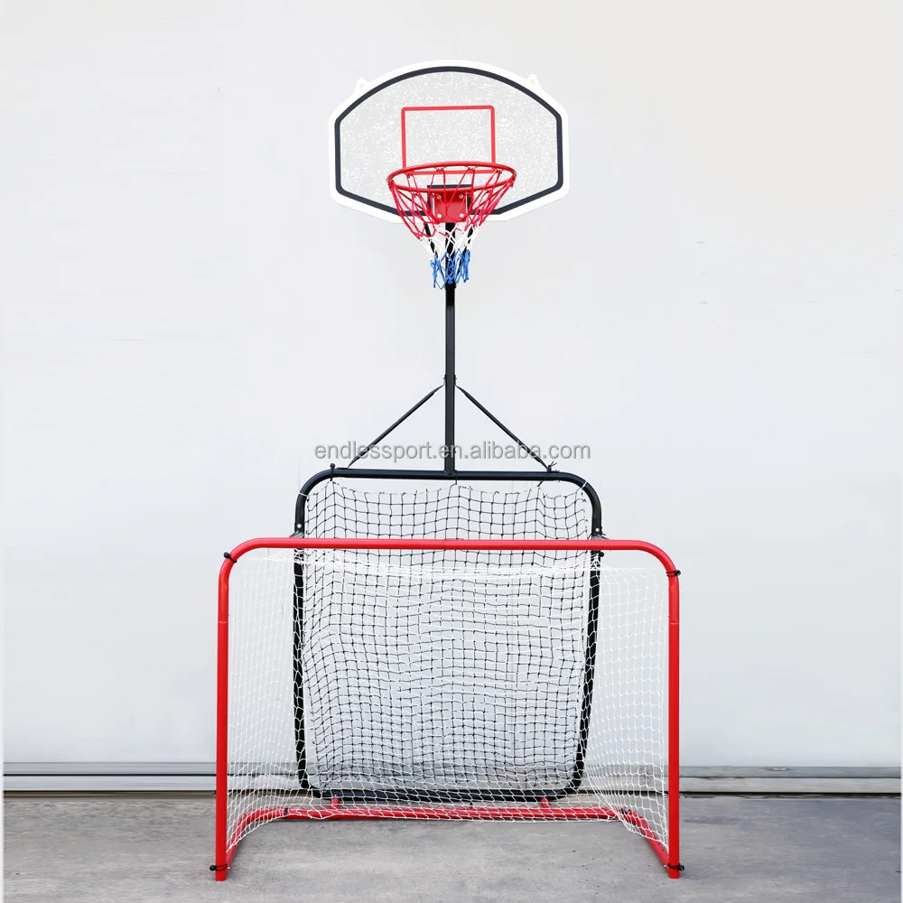 Speciaal entertainment Football Gate Basketbalrek Voetbal Rebound Net Drie-in-één trainingsapparatuur Basketbalrek