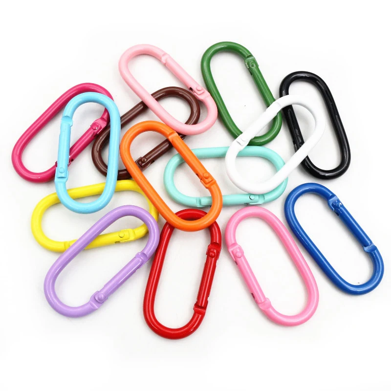 5pcs/lot Random Colors Snap Clasp Hooks Buckle DIY Jewelry Making Accessories for Keychain Backpack Carabiner Findings