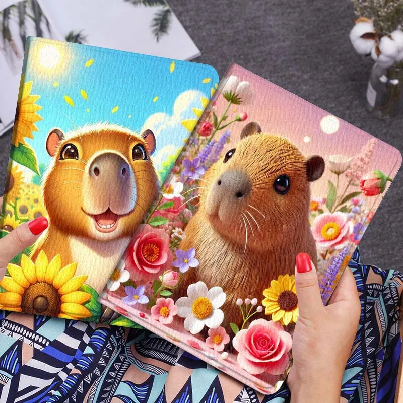 

Cute Brown Animal Heart Gift For Xiaomi Mi Pad Mini 4 5 6 7 SE Pro Plus Redmi Pad 2 SE 2025 8.8 11 Foldable Tablet Case