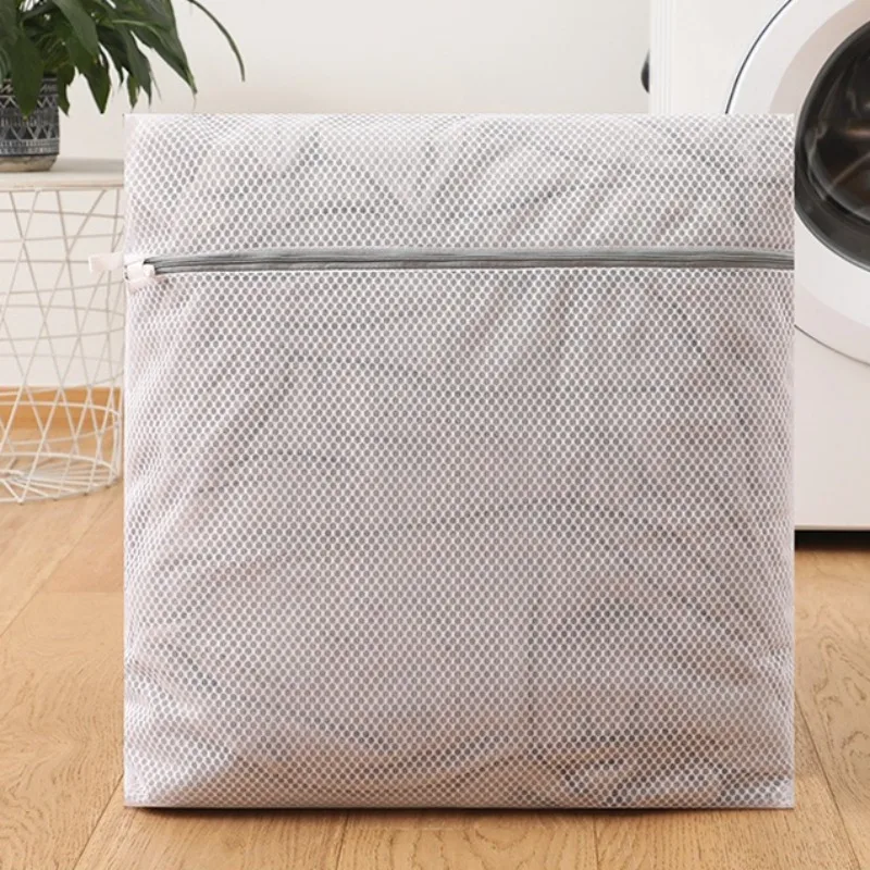 1 Stück Wäschesack mit Reißverschluss aus Polyester, Grobmaschiger Wäschesack, Wäschekorb für Waschmaschinen, BH-Wäschesack