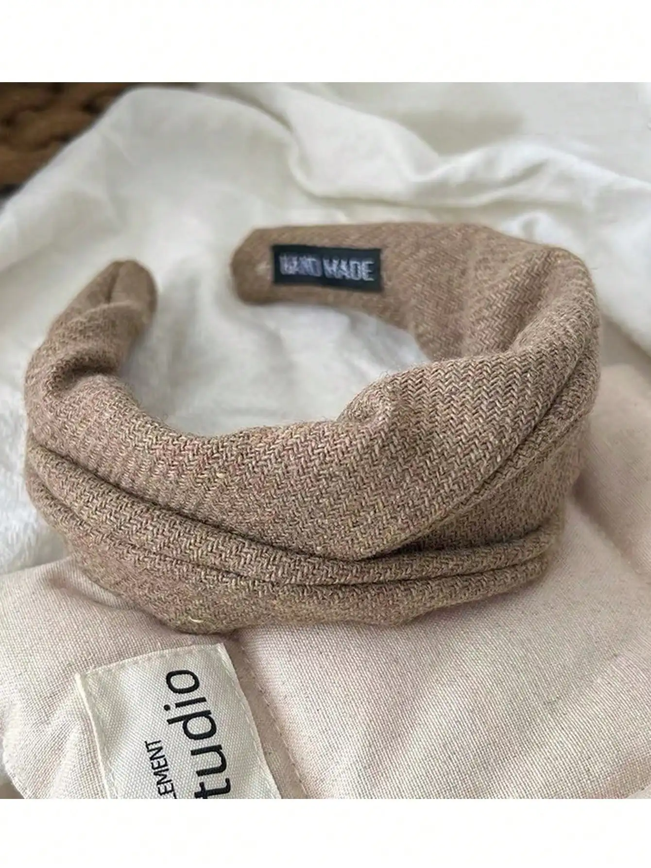 

Толстая однотонная повязка на голову с косичкой для женщин, аксессуар для волос