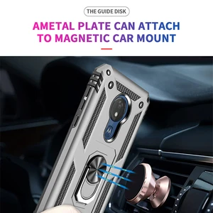 Untuk Motorola Moto G6 G7 Plus G8 Power Lite G9 Casing Putar Penutup Dudukan Cincin Magnetik untuk Moto E5 E6 E6S E6i E7 Daya 2021 8 kasus penjualan terbaik motorola g9 - №