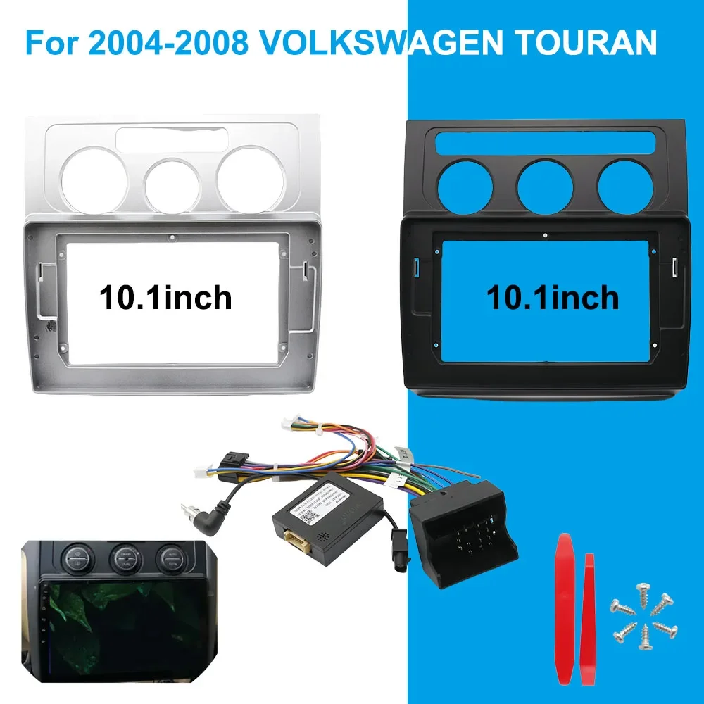 

Car Multimedia Mounting Frame For 2004-2008 VOLKSWAGEN TOURAN (10.1INCH) Double DIN Fascia Panel Radio Installation Kit