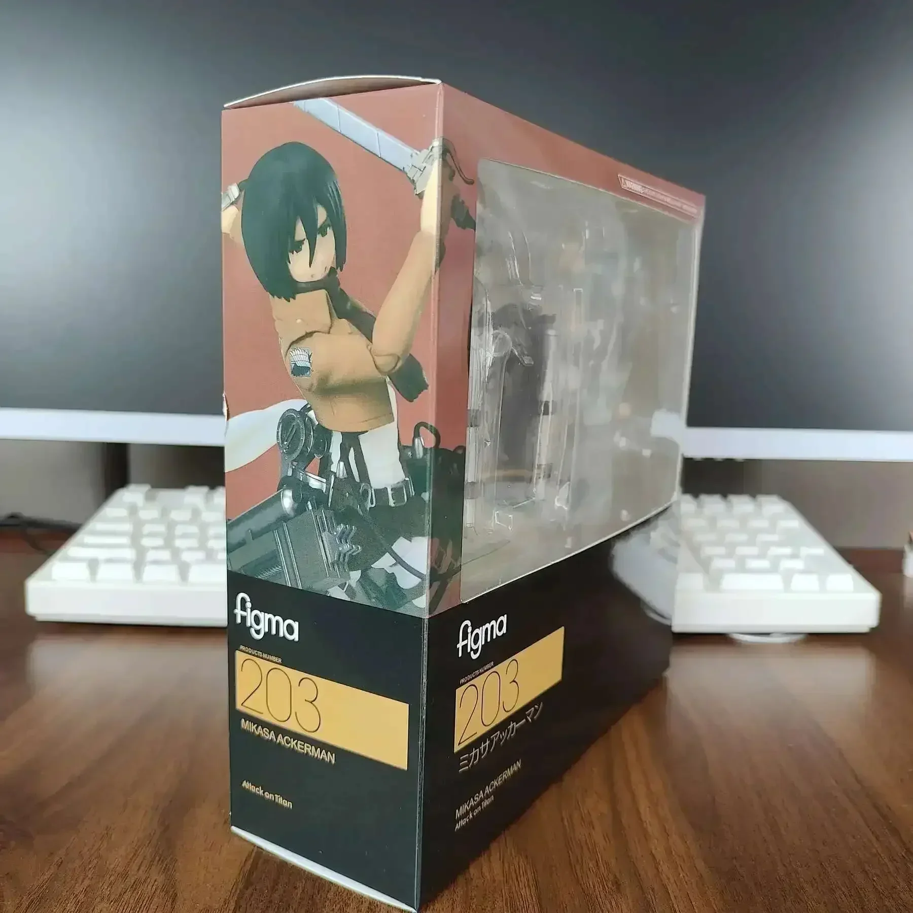 Figma 213 203 207 Aanval op Titans Ackerman Actie Anime Figura Kawai Eren Jaege Mikasa Ackerman De Gepantserde Figuur Pop Speelgoed