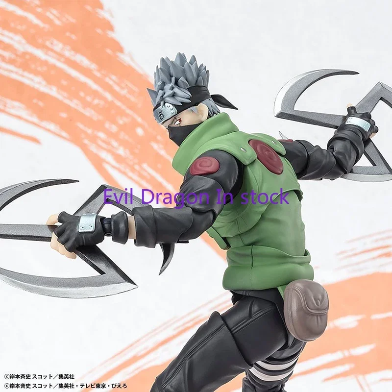 Bandai Original S.H.Figuarts Hatake Kakashi NARUTOP99 Edition Action Figure Naruto Ornaments Collectible Model Doll Toy For Gift