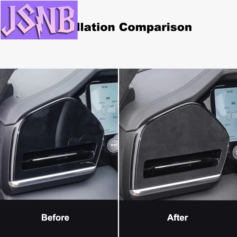 For GEELY Monjaro Xingyue L 2021-2025 Driver Place AC Vent Outlet Panel Cover Sticker Suede Decorative Sticker
