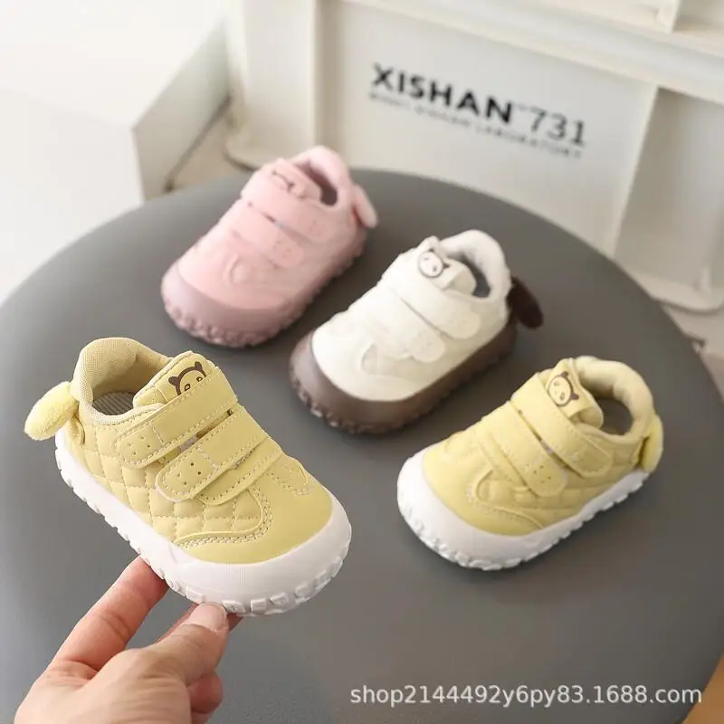 

Детская повседневная обувь Kawaii: мягкие прогулочные туфли для малышей и девочек, весна-осень, нескользящие, дышащие