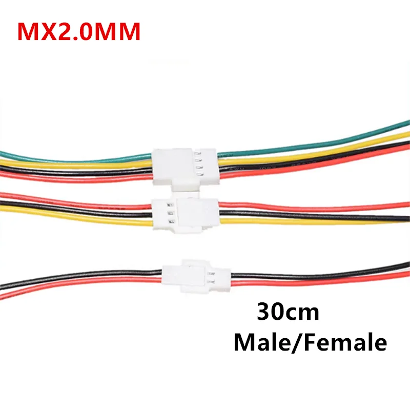 10pcs 51005 51006 Mx 2.0mm Pitch 2p 3p 4p Aerial Docking Male And Female Docking Battery Charging Cable Connection Ul1007 26awg