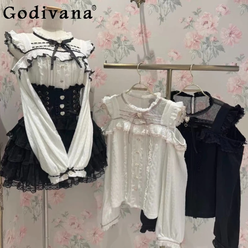 japonais-liz-chemise-a-epaules-denudees-printemps-et-automne-nouvelle-fille-doux-nœud-dentelle-coeur-strass-lolita-blouse-femmes-mine-hauts-2025