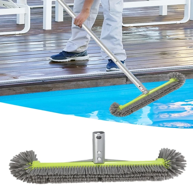 

17.5Incn Swimming Pool Brush Pool Floor Wall Cleaning Tool Pool Broom Algae Remover Scrubber Cleaning Brush Head Cleaner Tool