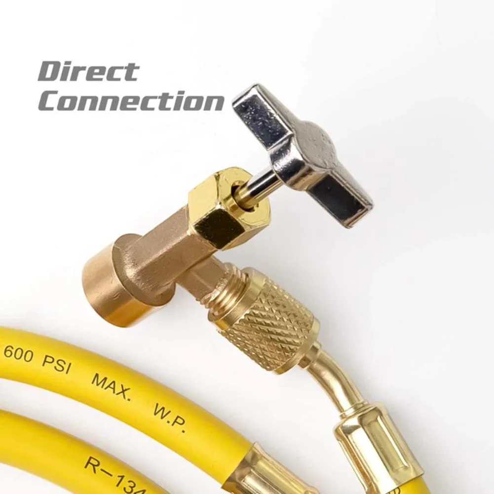R134a A/C può toccare con adattatore serbatoio per tubi di ricarica ca da 1/4 "e 1/2" 1/2 ''ACME femmina 1/4'' SAE maschio per connessione diretta