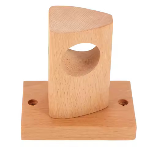 Rustic Wooden Curtain Rod Holder Strong Load Bearing Bracket for Bathroom Bedroom Kitchen Easy Install Wall Mounted Pole Support
