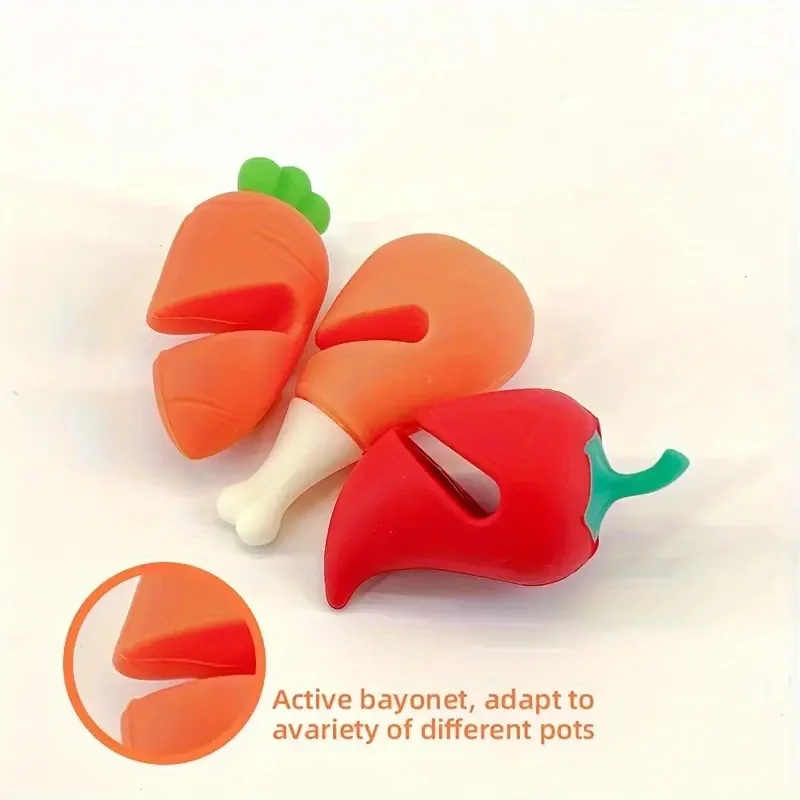 3 عبوات من أغطية وعاء السيليكون المضاد للتدفق، مقاوم للحرارة للحساء المغلي، العصيدة والحليب، يمنع السقوط