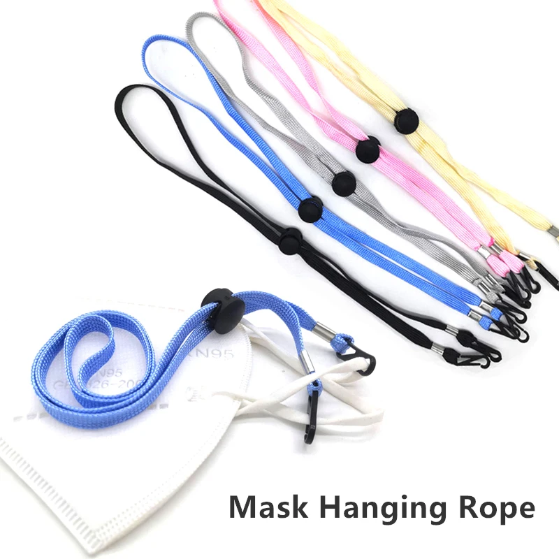 lot Adjustable Mask Hanging Rope Anti-Lost Hat Rope For Sunglasses Fishing Golfing Boating Sailing Two Hooks Fixing