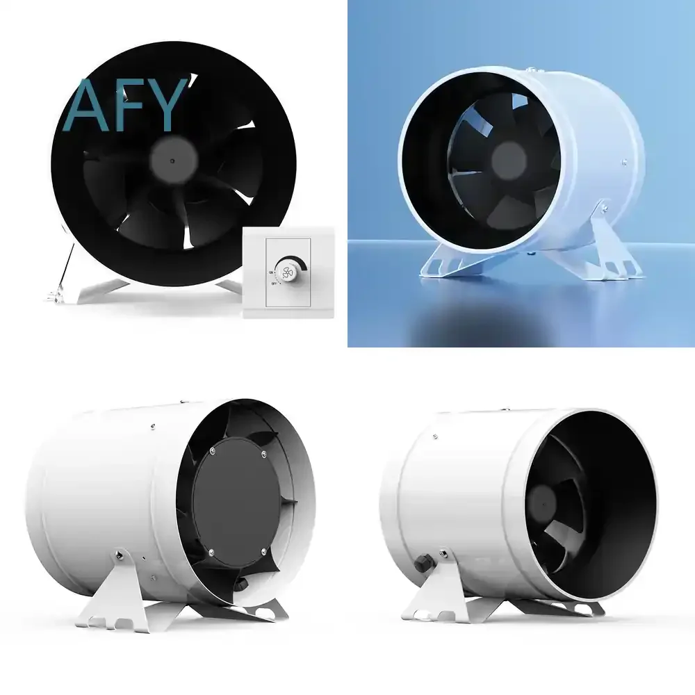 6 inch Inline Duct Fan for Hot Pot Restaurant Air Refresh Exhaust Ventilation System for Commercial Kitchen Air Circulation