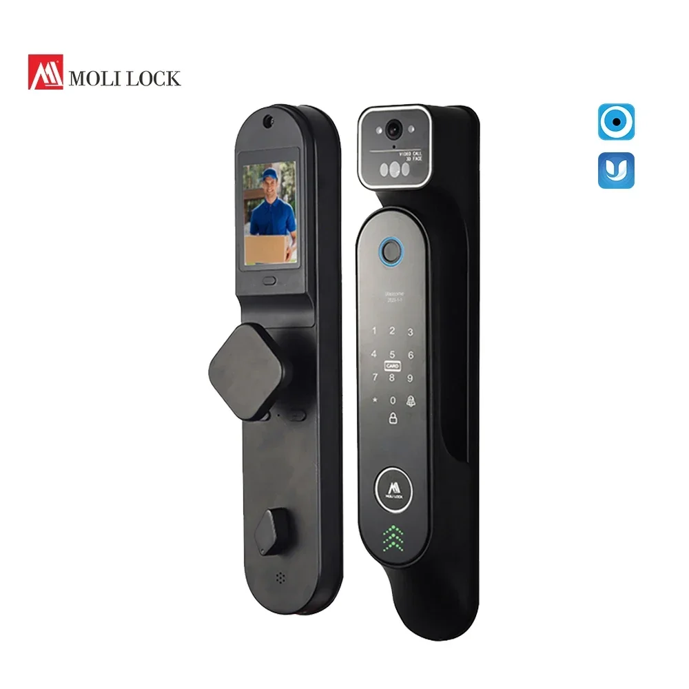 3D Face Recognition Smart Door Lock Outdoor TTlock Tuya Wifi App Smart Locks For Aluminum Doors