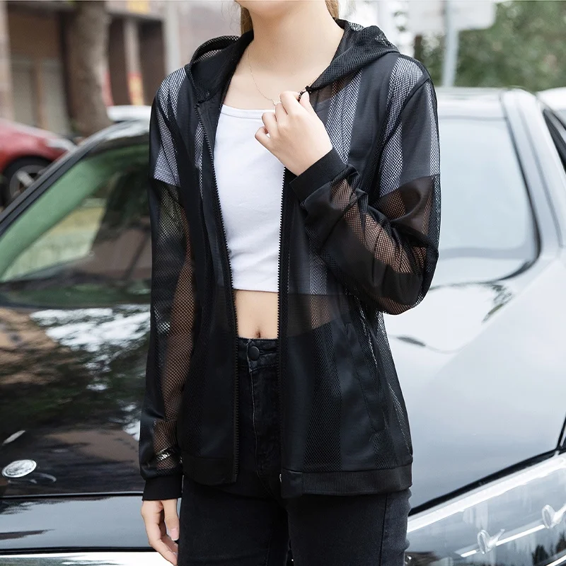 

Ультратонкая солнцезащитная куртка унисекс для активного отдыха, летняя новинка от бренда HE, приталенная, с капюшоном