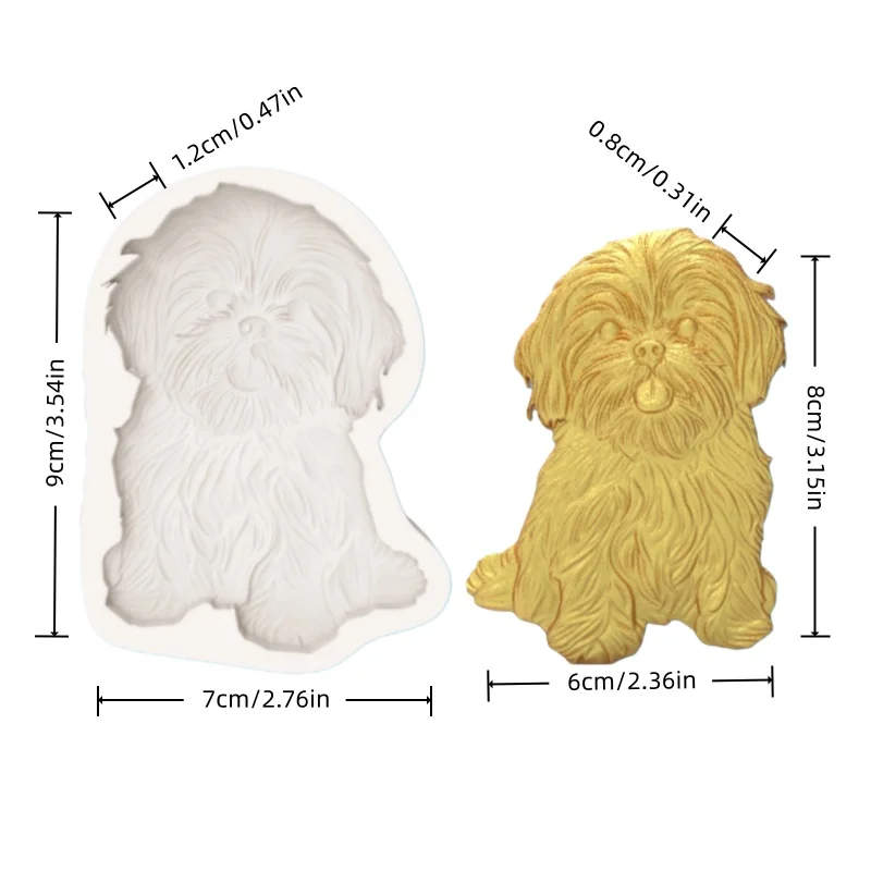 Westie Dog-Shaped Silicone Mold, a Must-Have Mold for Making Chocolate Fondant Desserts with a Pet-Themed Party Theme