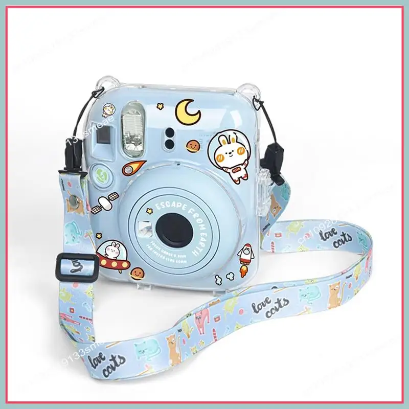 N94R For Fujifilm Instax Mini 12 PC Camera Case Protection Cover Shoulder Strap Storage Bag Strap Sticker Set