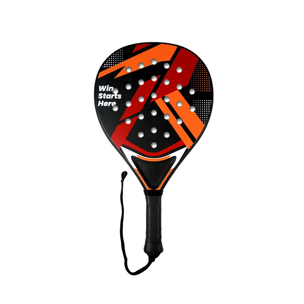 Padelracket met koolstofvezeloppervlak en EVA-geheugenschuimkern – Lichtgewicht, goed uitgebalanceerde padel voor beginners en gemiddeld