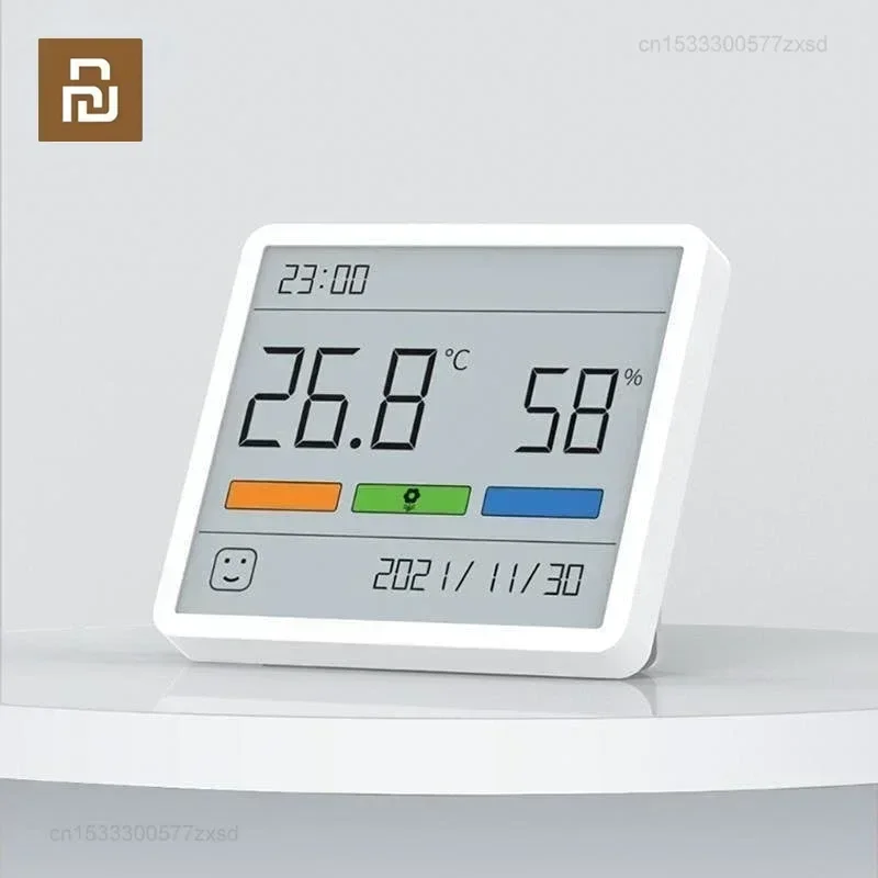 Xiaomi-termômetro Eletrônico e Higrômetro Estação Meteorológica para Casa Interior Alta Precisão com Relógio de Mesa Controlador de Temperatura