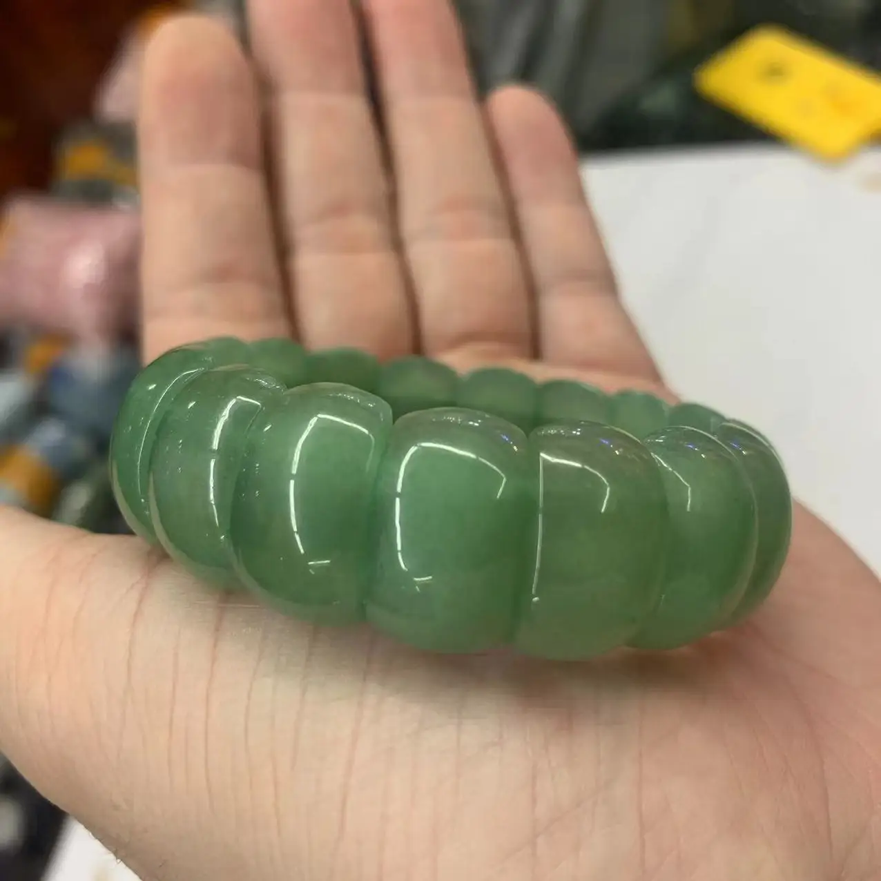 green aventurine jade stone beads bracelet natural gemstone bangle for woman for gift wholesale !