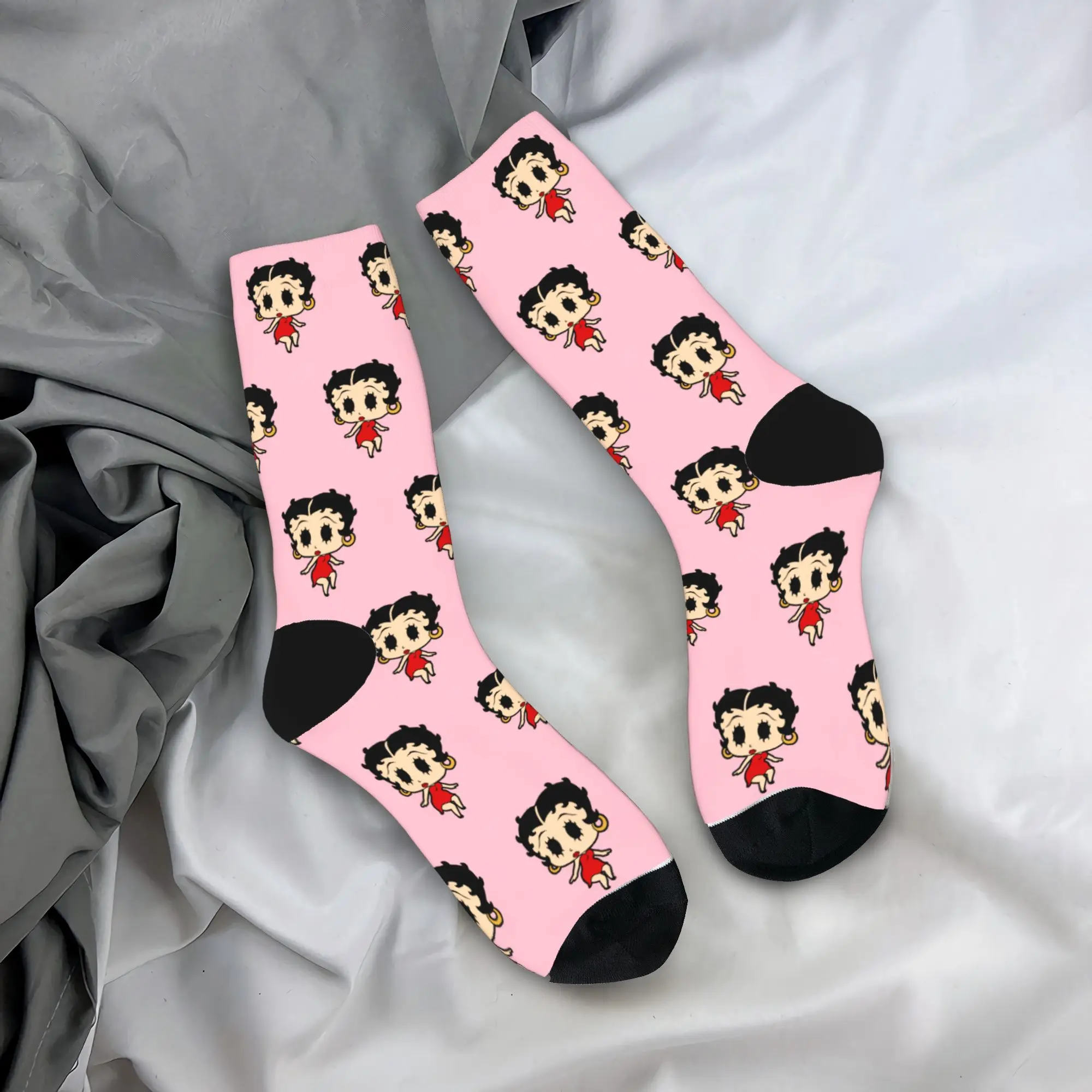 

Cartoon Lady B-Bettyeds Boops Stockings Unisex Men Socks Comfortable Fashion Socks Winter Outdoor Non-Slip Graphic Socks Gift