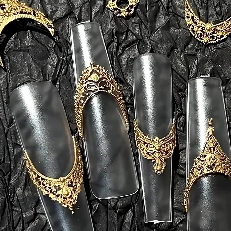 Nail Mold Silicone Retro Pattern Nail Art Decorations Baroque Style Relief Design Nail Art Template Stereoscopic Manicure Tools