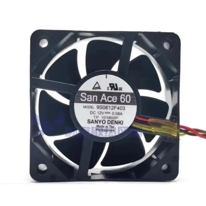 

SANYO DENKI 9S0612F403 DC 12V 0.08A 60x60x25mm 4-Wire Server Cooling Fan