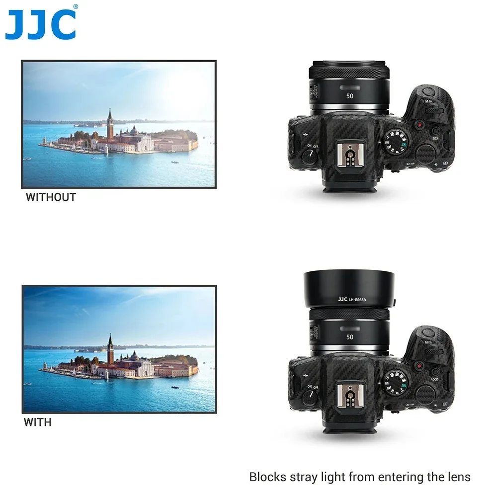 JJC عدسة هود لكانون RF عدسة لكانون EOS R RP R3 R5 R6 R7 R10 ملحقات الكاميرا EW-65C ES-65B ET-74B