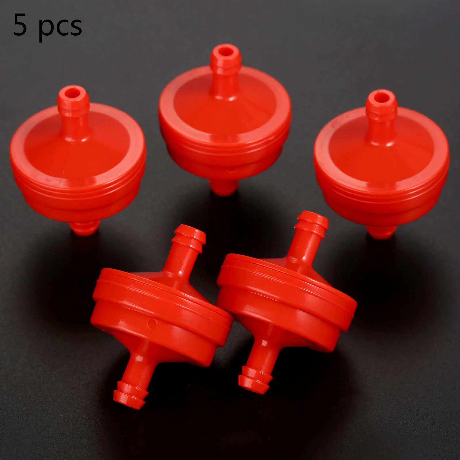 5pcs Plastic Red Lawn Mower Inline Fuel Filter for Briggs and Stratton Inline In Line Fuel Filter Lawn Mower Red 298090 298090S